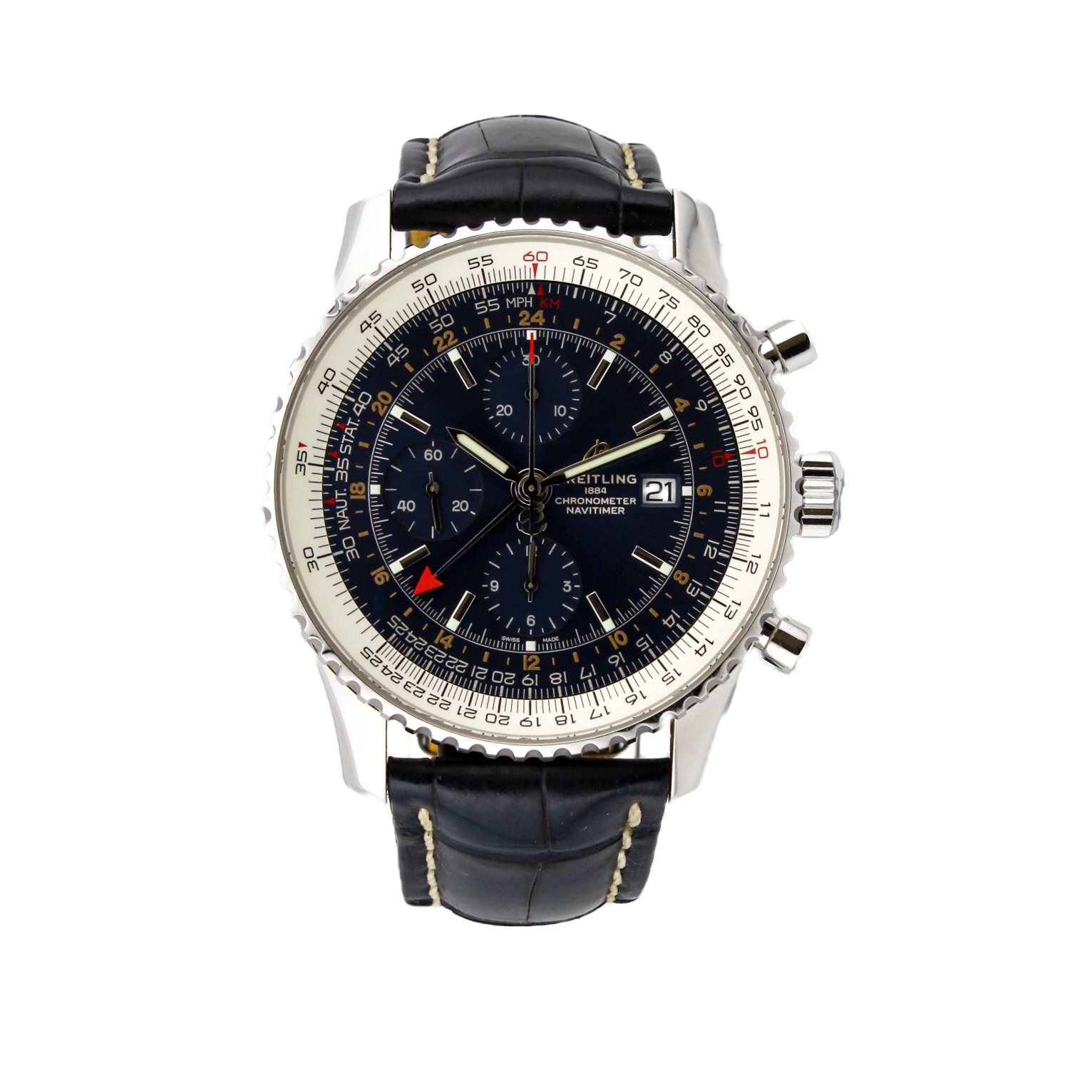 46mm Breitling Navitimer Watch, Original Papers