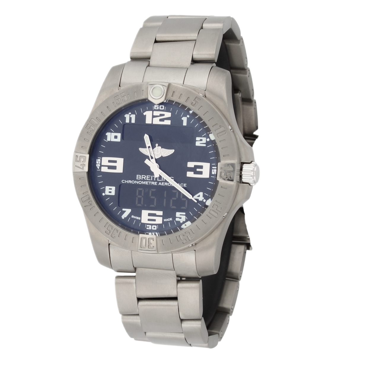43mm Titanium Breitling Aerospace Evo Watch, Original Papers 43mm Titanium Breitling Aerospace Evo Watch, Original Papers