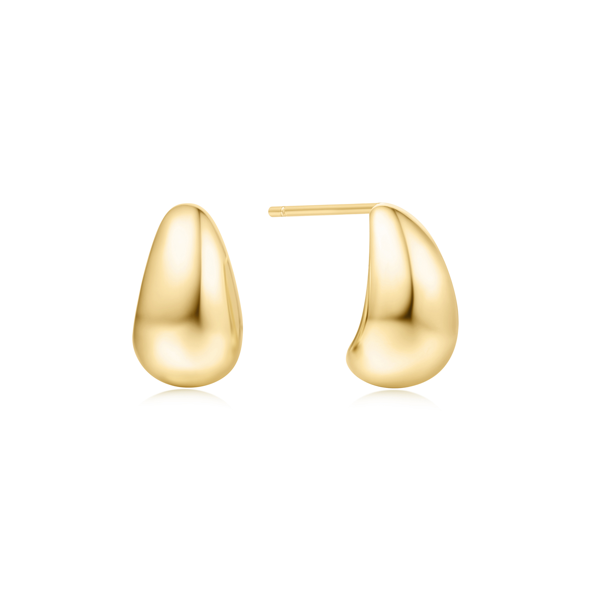 New Ania Haie Gold Plated Silver Small Dome Hoop Earrings
