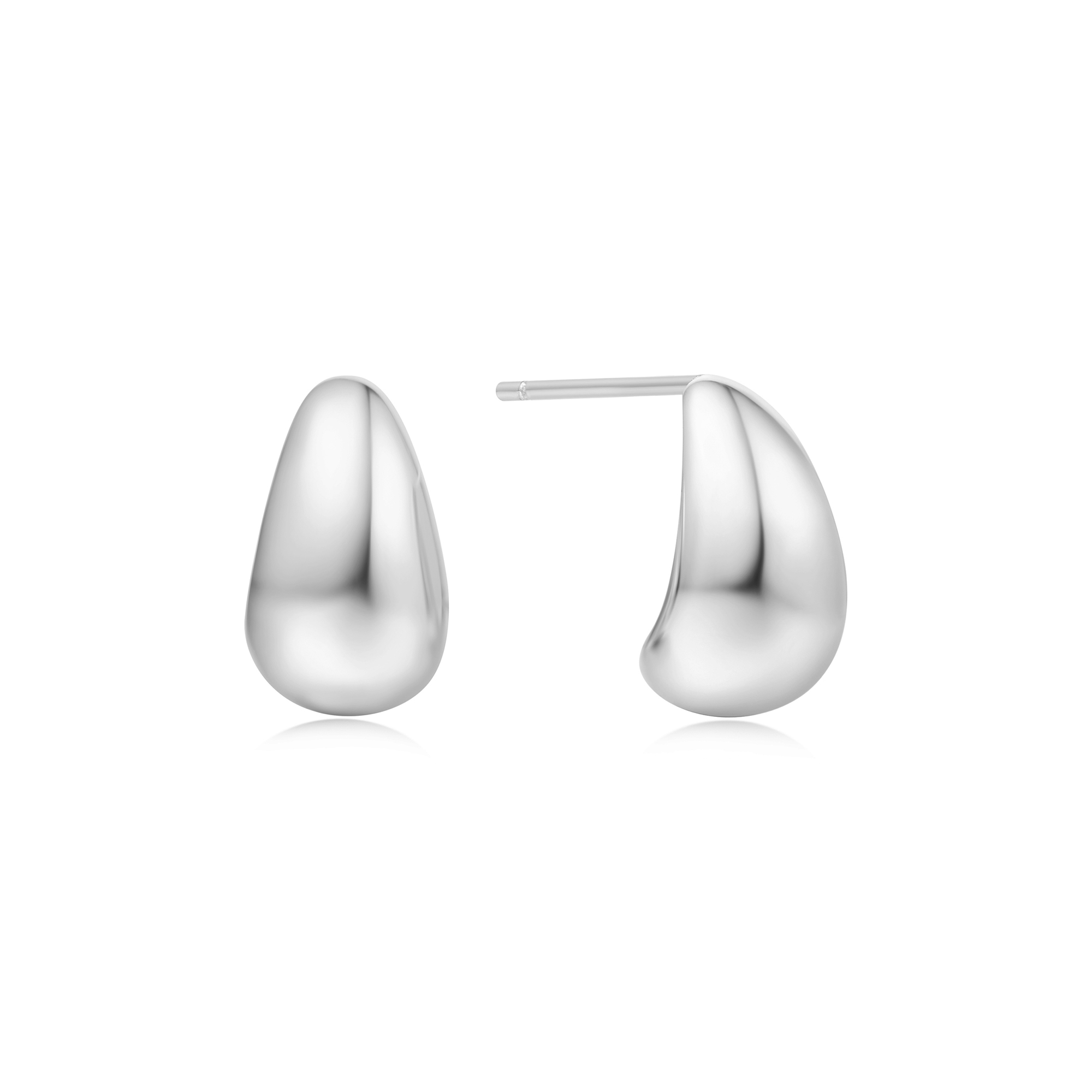New Ania Haie Silver Small Dome Hoop Earrings
