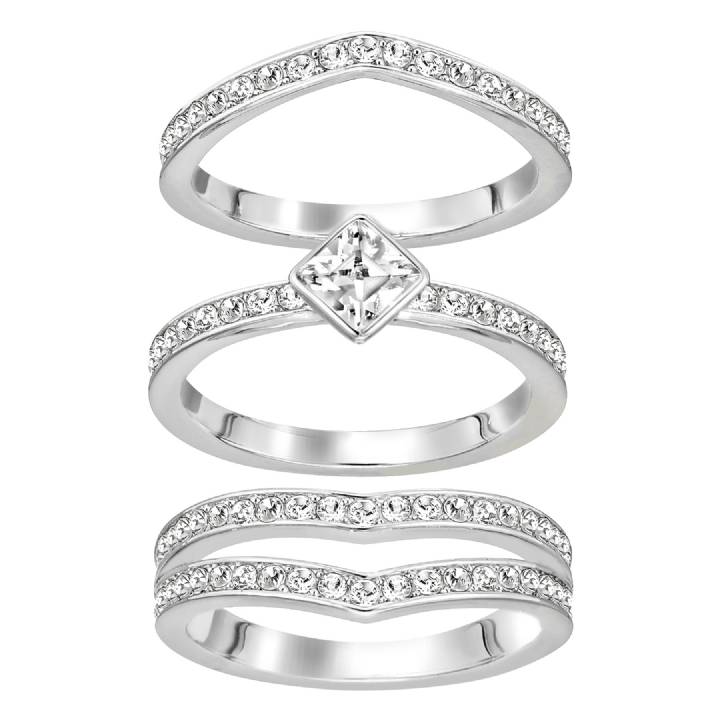 Swarovski Alpha Ring Set, Size 50, Was £125.00 2602136