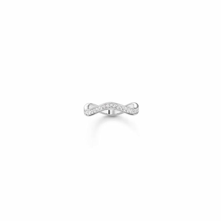 Thomas Sabo Silver CZ Wave Ring, Size 54, Was £98.00