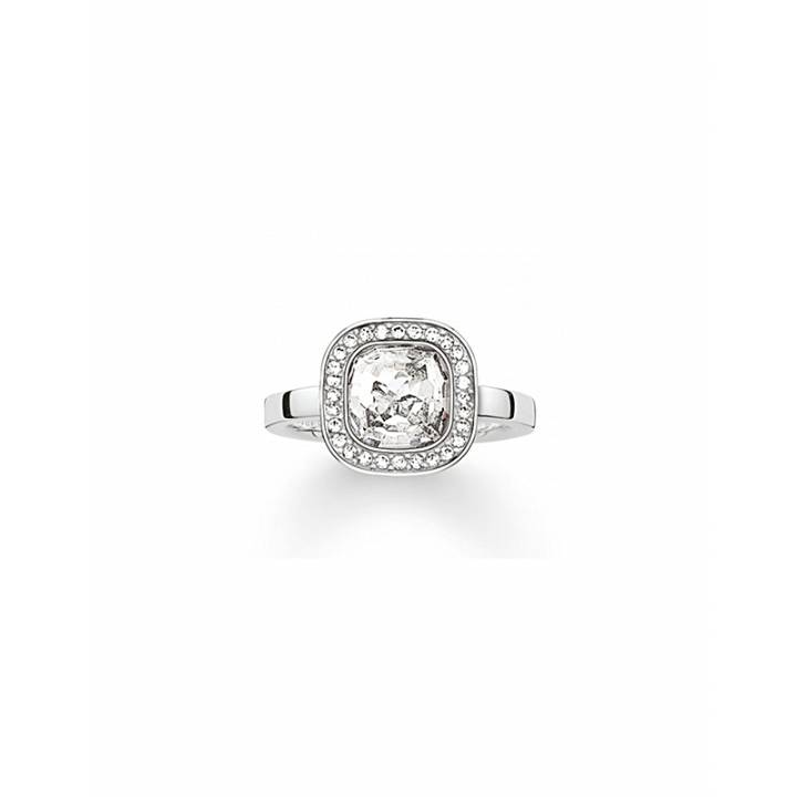 Thomas Sabo Silver CZ Cluster Ring, Size 54, Was £129.00 2304192