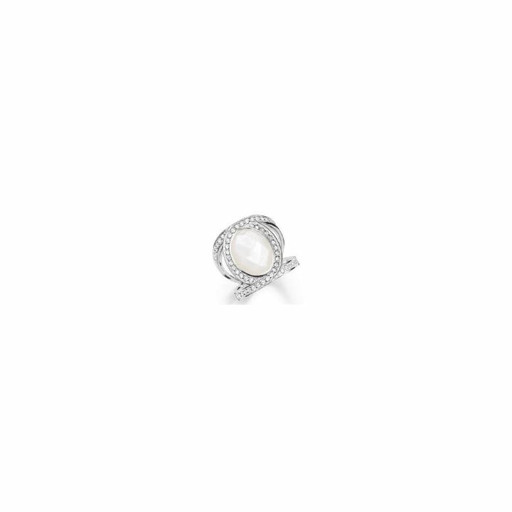 Thomas Sabo Mother Of Pearl & CZ Ring, Size 54, Was £160.00