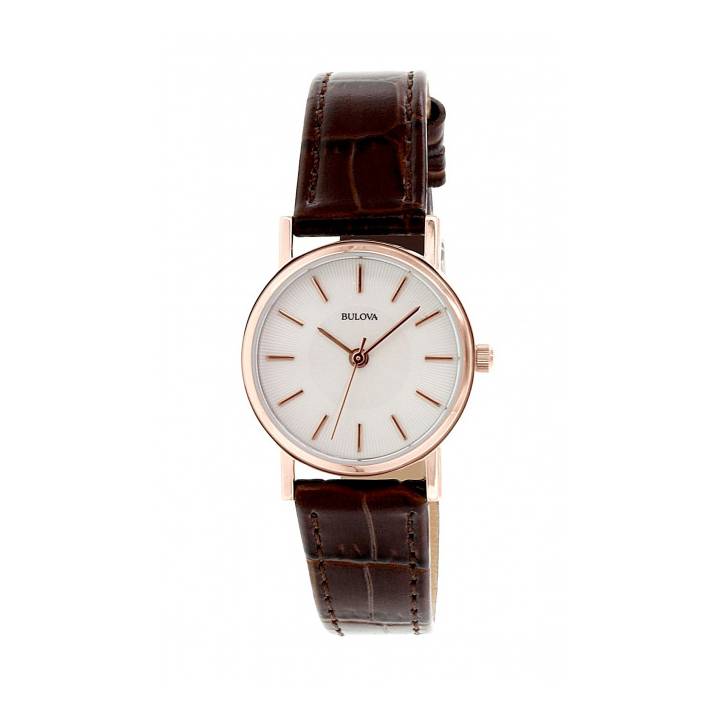 Bulova Ladies Brown Strap Watch, Was £129 0140001