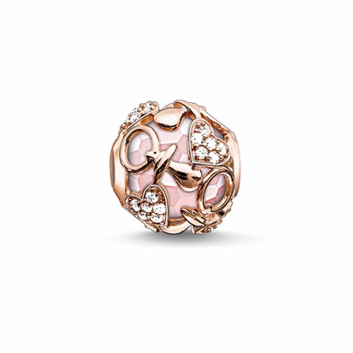 Thomas Sabo Rose Plated Baby Girl CZ Karma Bead, Was £405.00 2314219