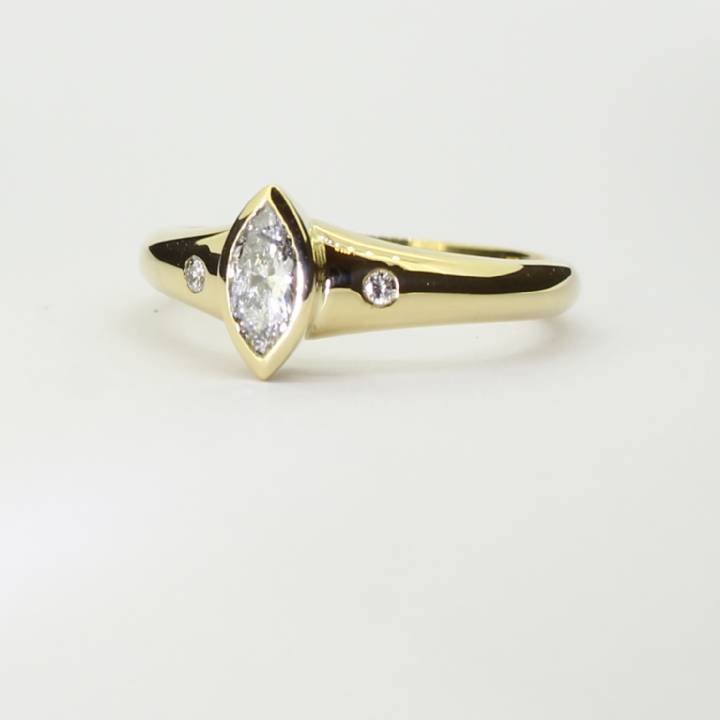 Pre-Owned 18ct Yellow Gold Diamond Solitaire Ring 0.33ct Total 1601826