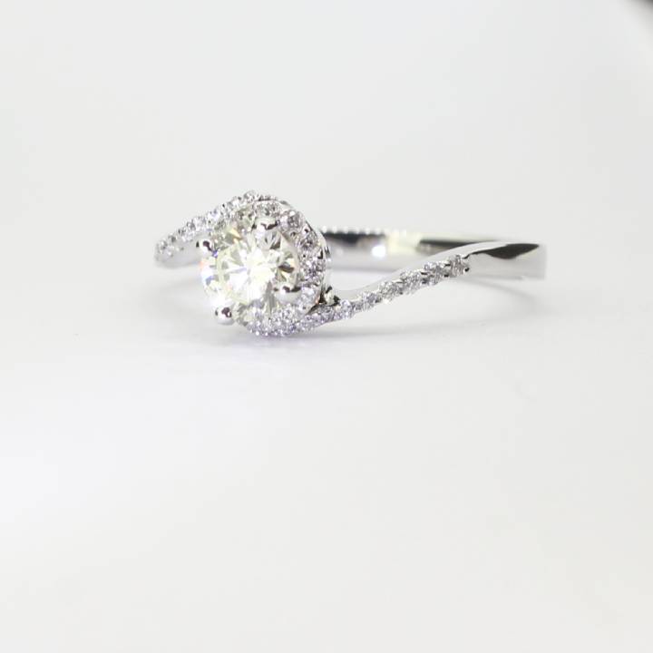 Pre-Owned 18ct White Gold Diamond Solitaire Ring 0.72ct Total