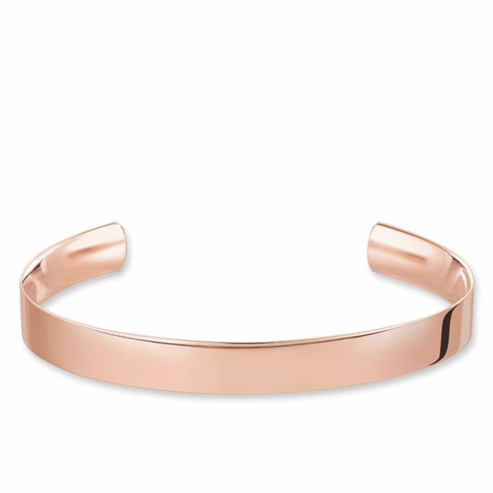 Thomas Sabo Rose Gold Plated 7cm Love Cuff Bracelet, Was £219.00 2315075