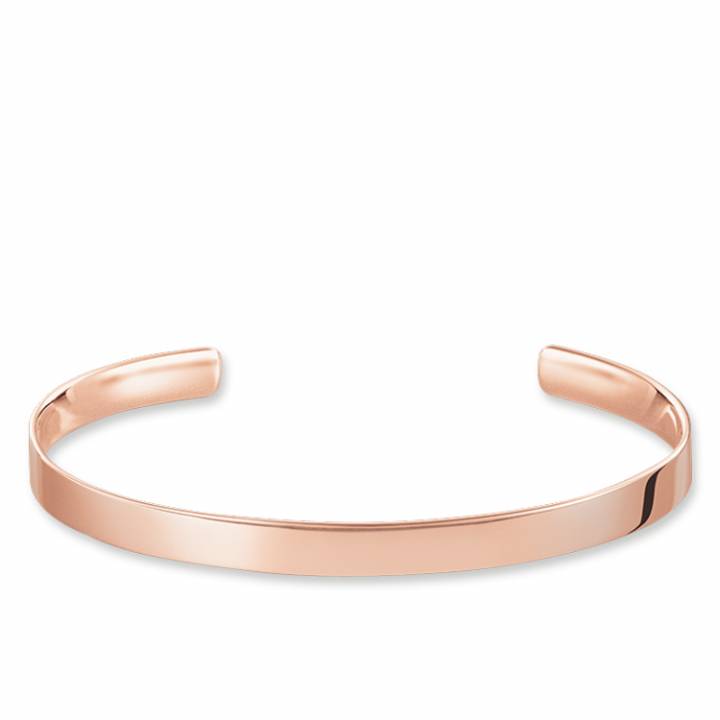 Thomas Sabo Rose Gold Plated 5cm Love Cuff Bracelet, Was £129.00 2315078