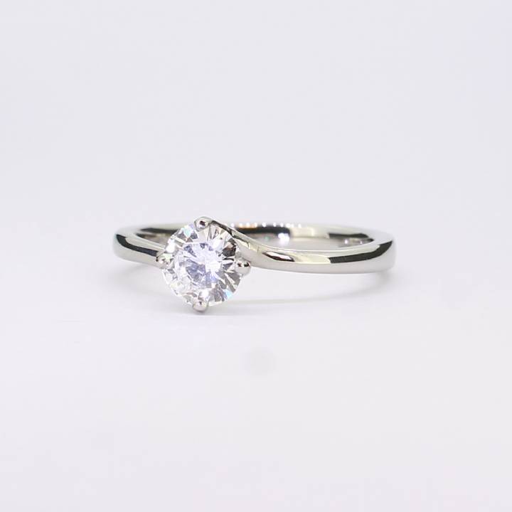 Pre-Owned 18ct White Gold Diamond Solitaire Ring 0.55ct