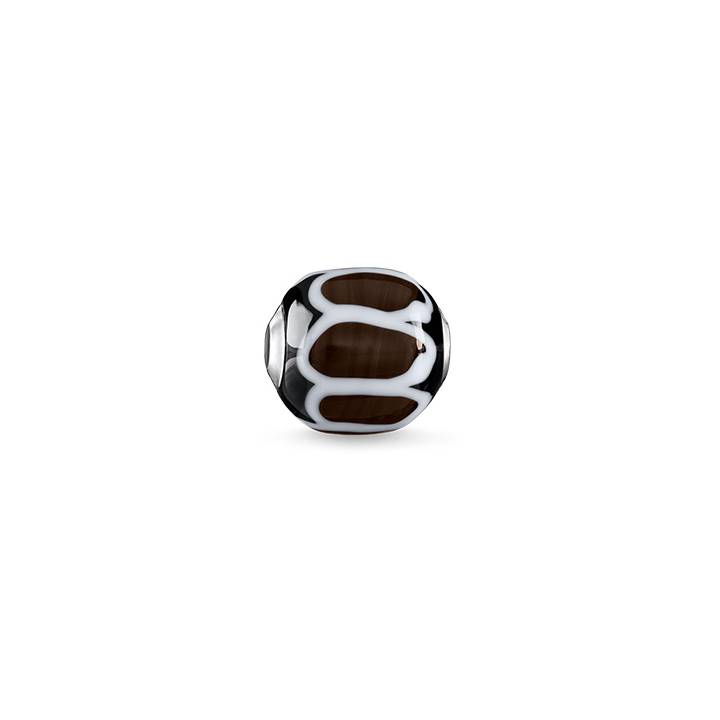 Thomas Sabo Brown, Black & White Glass Karma Bead, Was £29.00