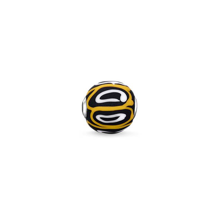 Thomas Sabo Yellow, Black & White Glass Karma Bead, Was £29.00 2314310
