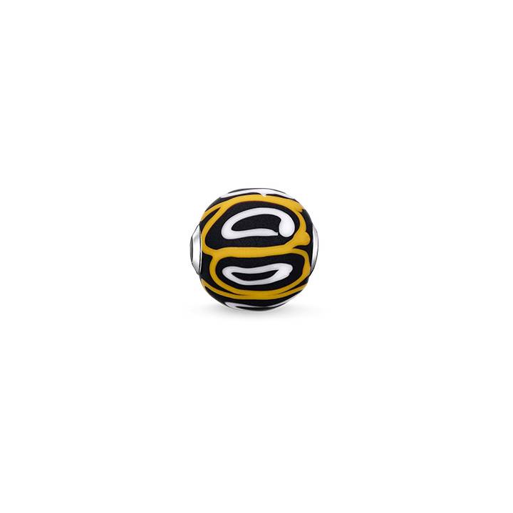 Thomas Sabo Yellow, Black & White Glass Karma Bead, Was £29.00