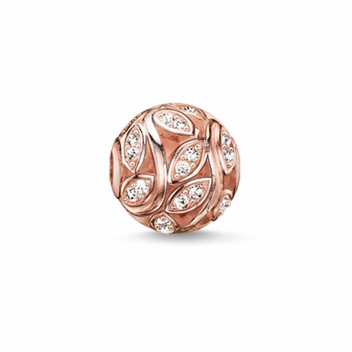 Thomas Sabo Rose Gold Plated CZ Twines Karma Beads, Was £89.00 2314111