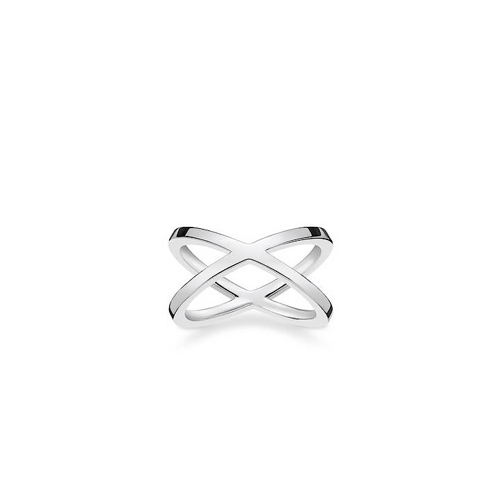 Thomas Sabo Silver Cross Over Ring, Was £79.00 2304284