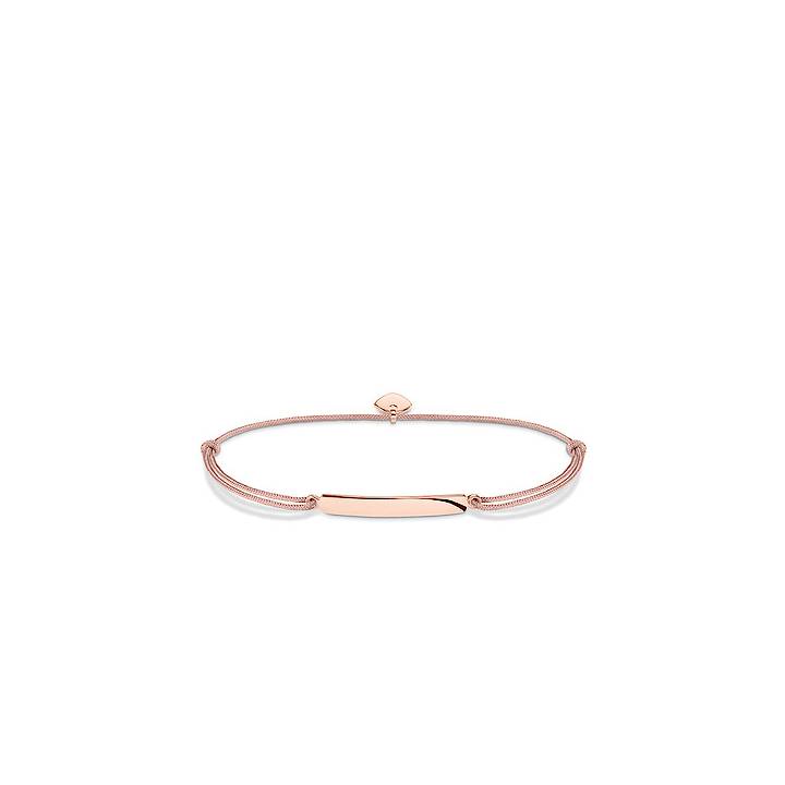 Thomas Sabo Rose Plated ID Beige Cord Bracelet, Was £49.00 2316032
