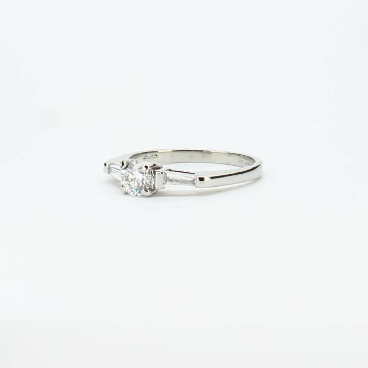 Pre-Owned Platinum Diamond Solitaire Ring 0.65ct Total