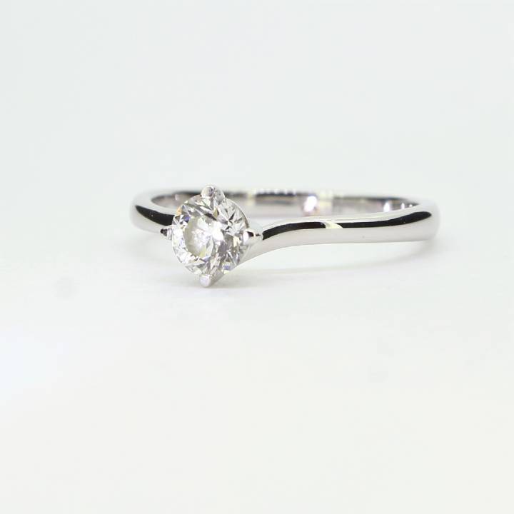 Pre-Owned 18ct White Gold Diamond Solitaire Ring 0.50ct 1601192