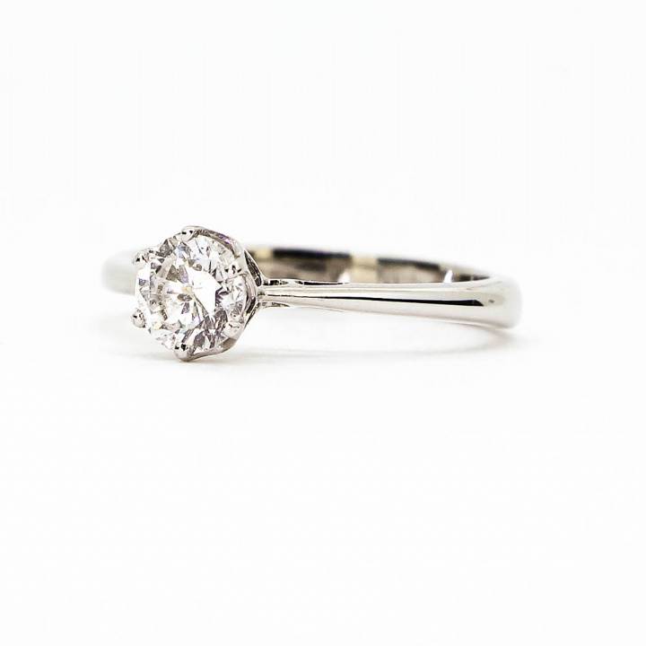 Pre-Owned 18ct White Gold Diamond Solitaire Ring 0.51ct 1601764