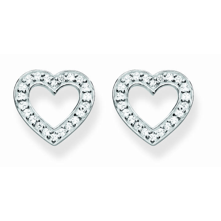 Thomas Sabo Silver CZ Open Heart Stud Earrings Was £79.00