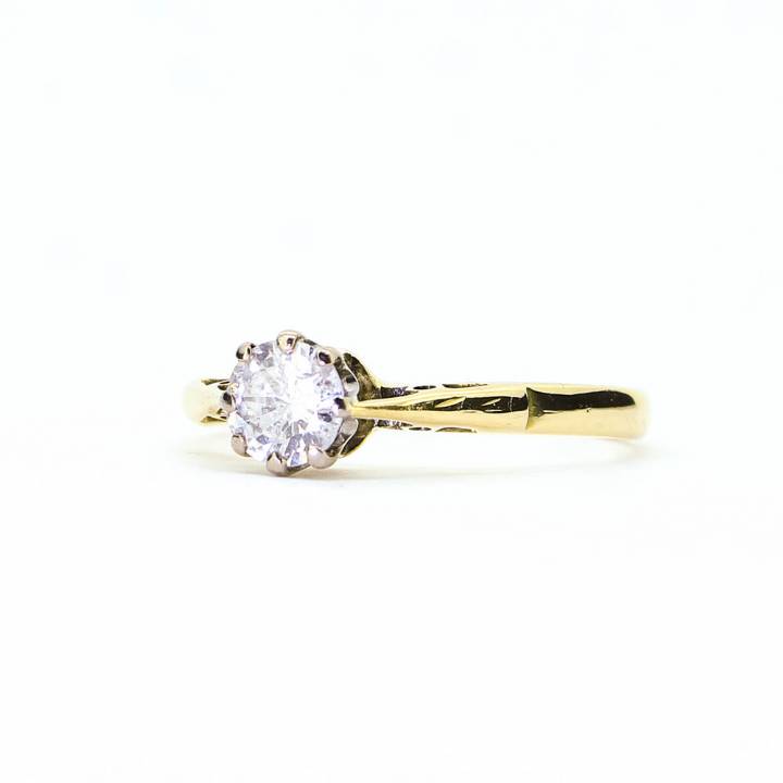 Pre-Owned 18ct Yellow Gold Diamond Solitaire Ring 0.42ct