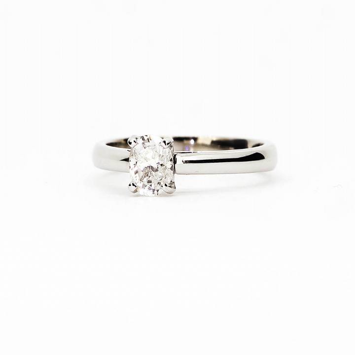 Pre-Owned 18ct White Gold Diamond Solitaire Ring 0.63ct