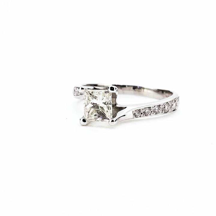 Pre-Owned 14ct White Gold Diamond Solitaire Ring Total 0.78ct 7101375