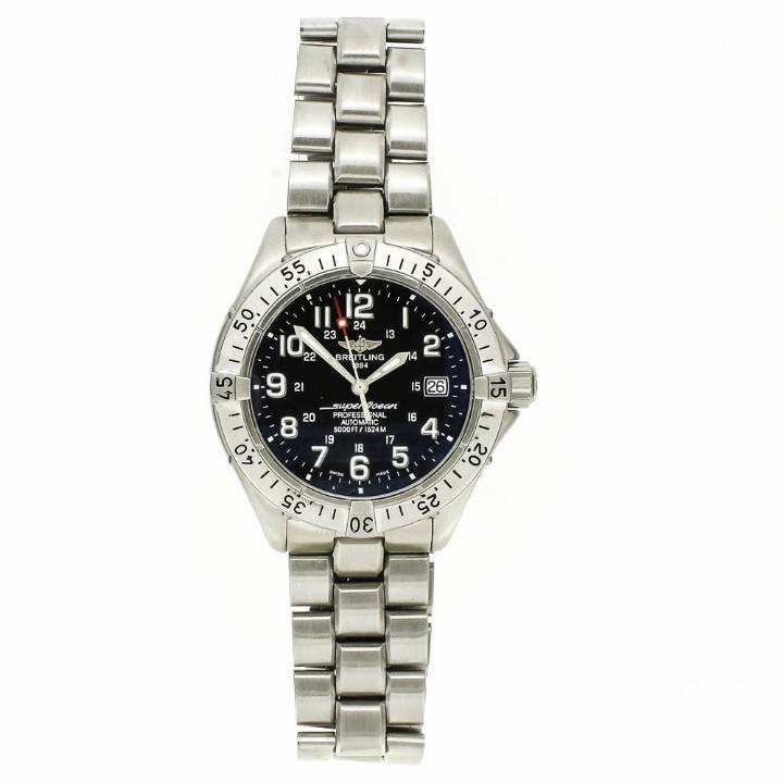 Pre-Owned 41mm Breitling Superocean Watch, Black Dial. 1704268