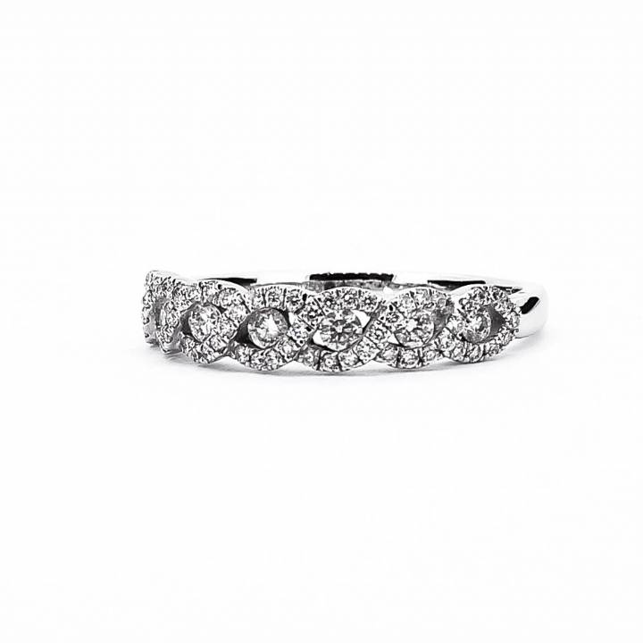 18ct White Gold Diamond Fancy Twist Ring 0.50ct Total