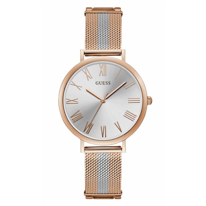 Guess Ladies Lenox Rose & Silver Mesh Watch, Was £179.00 0112396