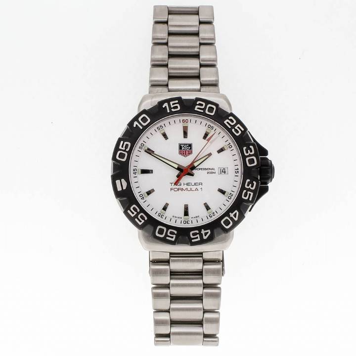 Pre-Owned 40mm Tag Heuer Formula 1, White Dial Watch