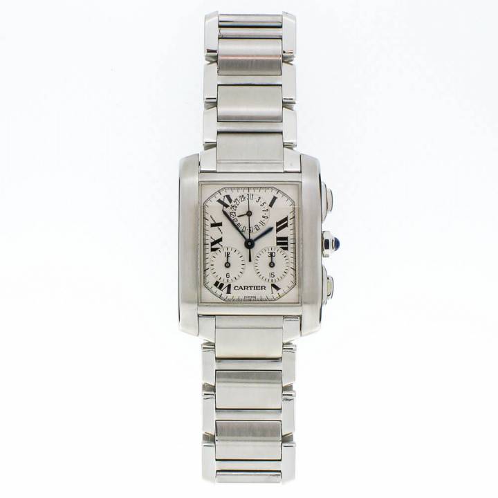 Pre-Owned Cartier Tank Francaise Chronoflex Watch.