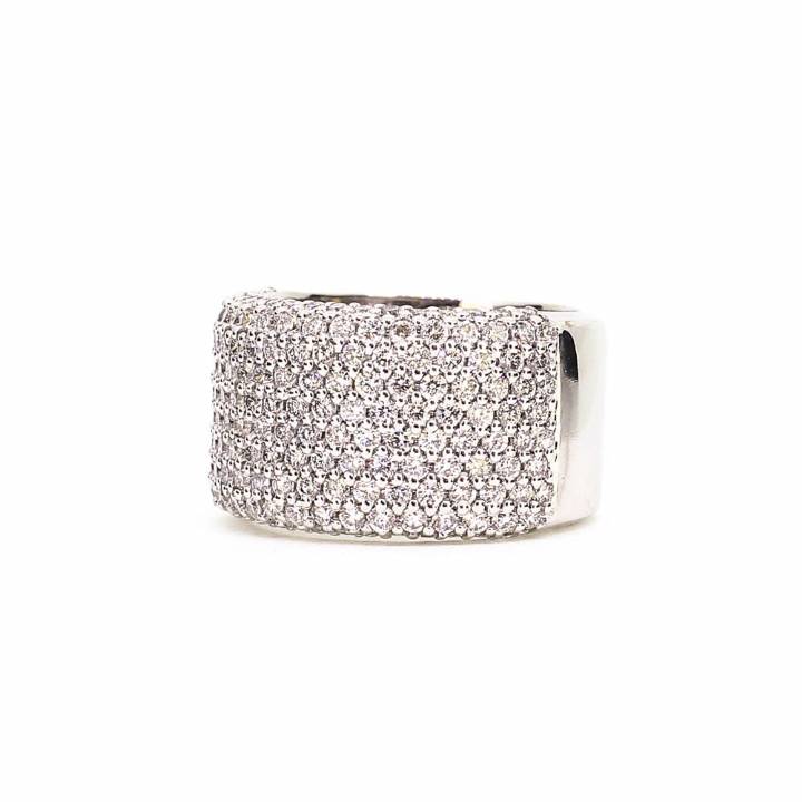 Pre-Owned 18ct White Gold Diamond Pave Band Total 2.50ct