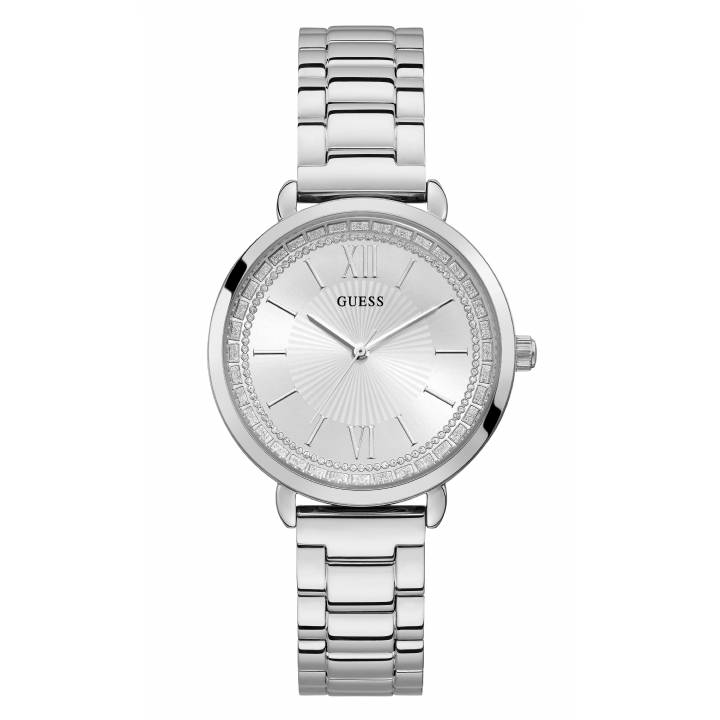 Guess Ladies Posh Steel Silver Colour Bracelet Watch,was £139.00 0112409