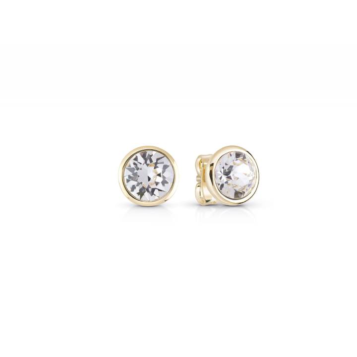Guess Gold Plated Miami Round Crystal Stud Earrings, Was £19.00