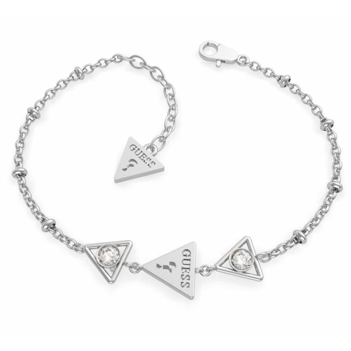 Guess Rhodium Plated Triple Triangle Bracelet, Was £39.00