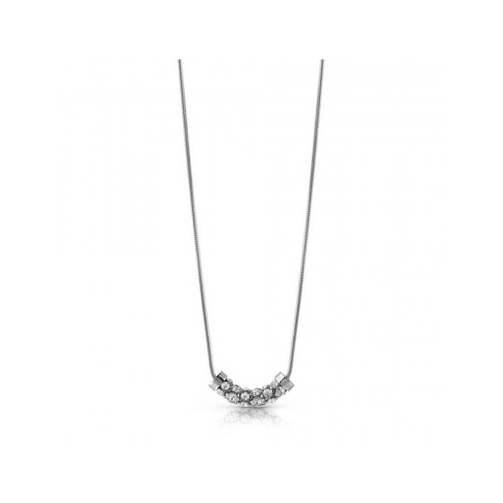Guess Rhodium Plated Glitter Girl Necklace, Was £69.00 1401713