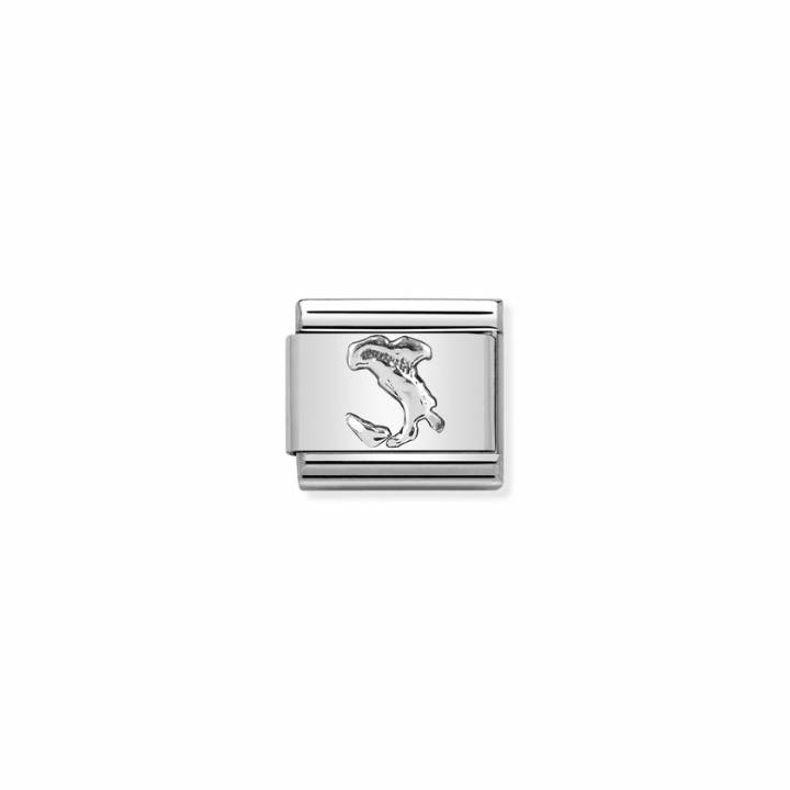 Nomination Steel & Silver Map Of Italy Charm