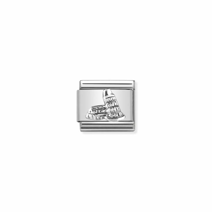 Nomination Steel & Silver Leaning Tower Of Pisa Charm