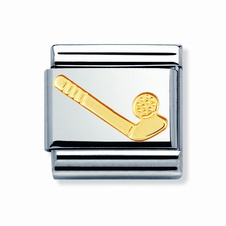 Nomination Steel & 18ct Gold Golf Club Charm