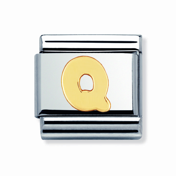Nomination Steel & 18ct Gold Initial 'Q' Charm