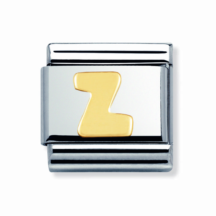 Nomination Steel & 18ct Gold Initial 'Z' Charm
