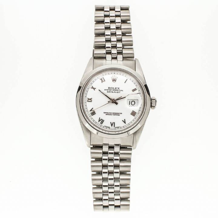 Pre-Owned 36mm Rolex DateJust, Steel, White Dial 16000 1701409