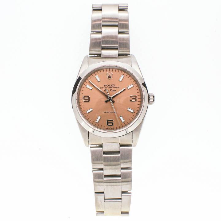 Pre-Owned 34mm Rolex Air-King Watch, Salmon Dial 14010