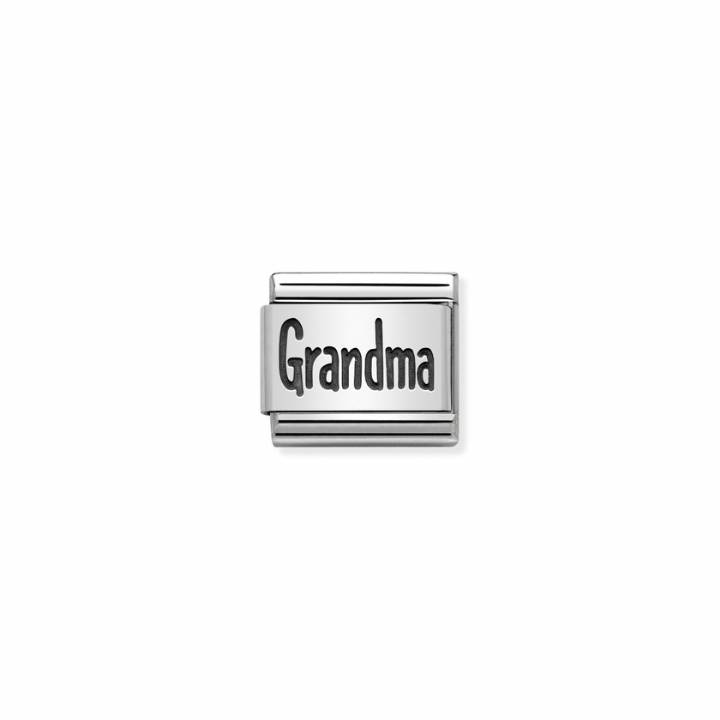 Nomination Steel & Oxidized Silver 'Grandma' Charm 2401588