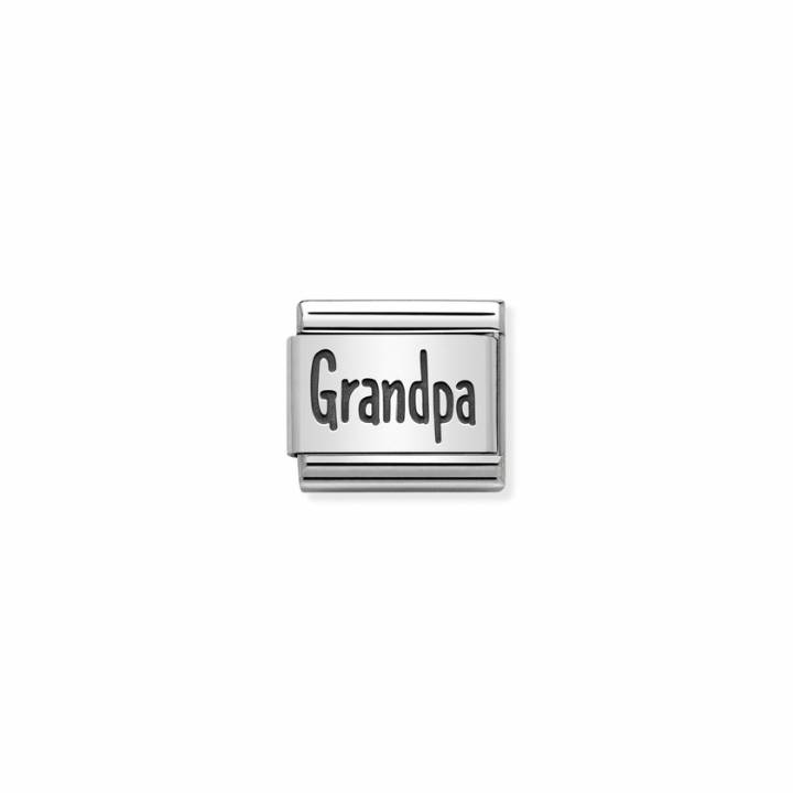 Nomination Steel & Oxidized Silver 'Grandpa' Charm 2401590