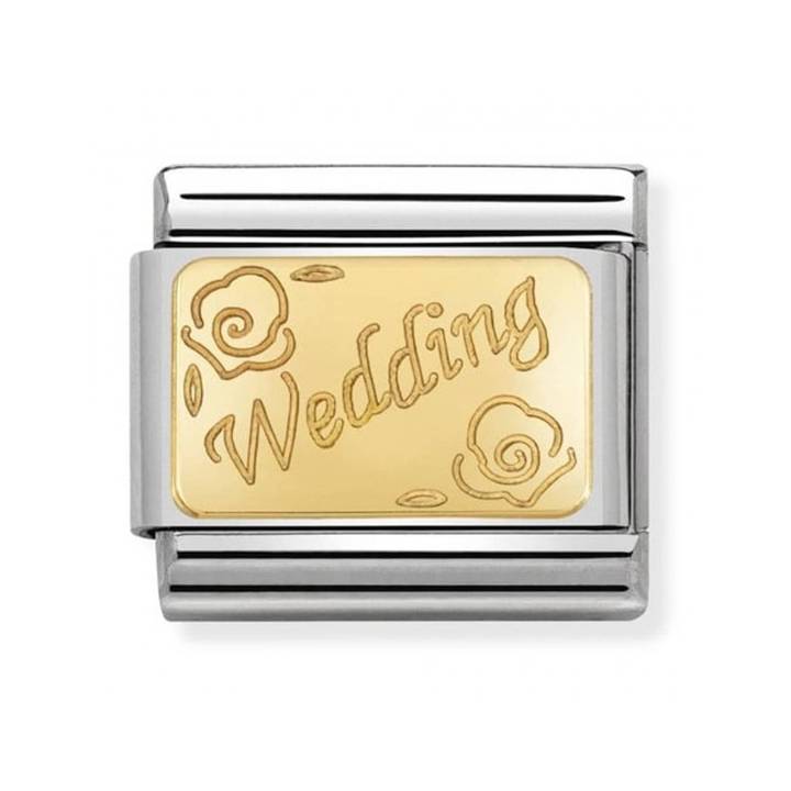 Nomination Steel & 18ct Gold 'Wedding' Charm 2401614