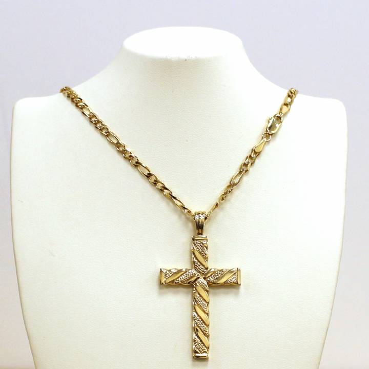 Pre-Owned 9ct Cross Pendant & 18