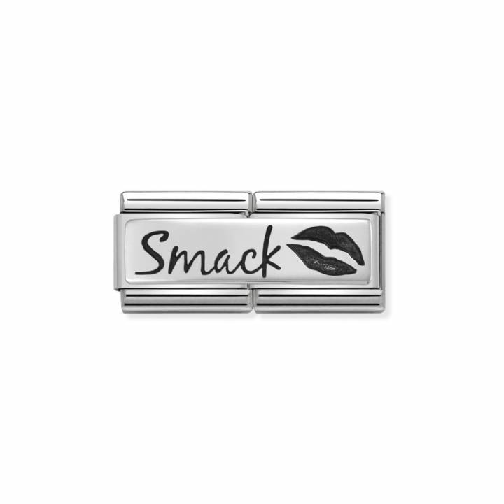 Nomination Steel & Silver 'Smack' & Lips Double Link Charm 2401554
